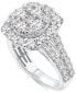 ფოტო #1 პროდუქტის Diamond Halo Cluster Engagement Ring (3 ct. t.w.) in 14k White Gold