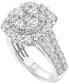 Фото #1 товара Кольцо Macy's Diamond Halo Cluster ENG 3ct 14k WG