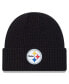 Фото #1 товара Men's Black Pittsburgh Steelers Prime Cuffed Knit Hat