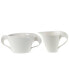 Bone Porcelain 3-Pc. New Wave Lidded Sugar Dish & Creamer Set