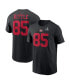 Фото #1 товара Men's George Kittle Black San Francisco 49ers Super Bowl LVIII Patch Player Name and Number T-shirt