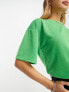 Фото #4 товара ASOS DESIGN crew neck relaxed t-shirt in texture in bright green