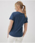 Women's Organic Cotton Softspun V-Neck Tee Синий, 2XL - фото #5