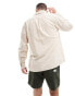 Rhythm classic linen long sleeve beach shirt in sand