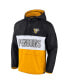 Фото #3 товара Men's Black, Gold Pittsburgh Penguins Backhand Shooter Defender Anorak Raglan Hoodie Quarter-Zip Jacket