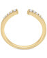 ფოტო #4 პროდუქტის Diamond Cuff Ring (1/10 ct. t.w.) in 14k Yellow, White or Rose Gold, Created for Macy's