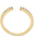 ფოტო #7 პროდუქტის Diamond Cuff Ring (1/10 ct. t.w.) in 14k Yellow, White or Rose Gold, Created for Macy's