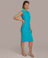 ფოტო #2 პროდუქტის Donna Karan Women's Ruched Sheath Dress