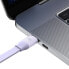 Zwijany kabel przewód 3w1 USB-C microUSB + Iphone Lightning + USB-C 3.5A 1.1m fioletowy