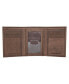 ფოტო #2 პროდუქტის Men's Grooved Leather Trifold Wallet