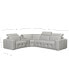 Фото #16 товара CLOSEOUT! Haigan 5-Pc. Leather "L" Shape Sectional Sofa with 3 Power Recliners, Created for Macy's