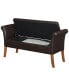 51.25" Faux Leather Garbo Storage Bench