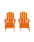 Фото #1 товара 4 Piece Set Classic Folding Adirondack Chair With Footrest Ottoman