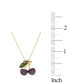 ფოტო #3 პროდუქტის Rhodolite Garnet (1-7/8ct t.w.) and Tsavorite (1/5ct t.w.) Pendant in 14K Gold