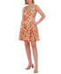 Фото #1 товара Petite Pleated-Strap Fit & Flare Dress