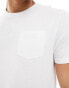 Brave Soul crew neck pocket t-shirt in white