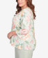 Фото #4 товара Plus Size English Garden Watercolor Floral Lace Neck Top
