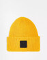 The North Face Explore ribbed beanie in yellow