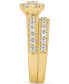 ფოტო #3 პროდუქტის Diamond (1-1/6 ct. t.w.) Cluster Bridal Set in 14K White or Yellow Gold