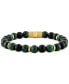 ფოტო #2 პროდუქტის Multicolor Tiger Eye Beaded Stretch Bracelet in 14k Gold-Plated Sterling Silver (Also in Green Tiger Eye), Created for Macy's