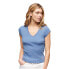 ფოტო #1 პროდუქტის SUPERDRY Essential Lace Trim short sleeve v neck T-shirt