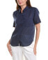 Фото #1 товара Onia Air Linen-Blend Short Sleeve Shirt Women's Xs