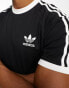 adidas Originals three stripe t-shirt in black