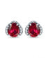 ფოტო #1 პროდუქტის Created Ruby and Cubic Zirconia Stud Earrings