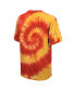 Women's Red, Yellow Kansas City Chiefs Super Bowl LVIII Champions Oversized Tie-Dye T-shirt