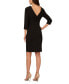 Women's Collared 3/4-Sleeve Sheath Dress