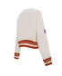 Фото #3 товара Women's Cream Atlanta Braves Retro Classic Fleece Pullover Sweatshirt