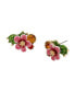 Faux Stone Tropical Flower Cluster Earrings