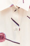 Фото #8 товара Платье-рубашка из поплина с принтом — zw collection ZARA
