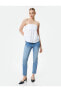 Фото #14 товара Slim Fit Kot Pantolon Esnek Standart Bel - Eve Slim Jeans