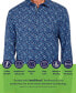 ფოტო #4 პროდუქტის Men's Regular-Fit Non-Iron Performance Stretch Star Geo-Print Button-Down Shirt