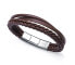 Фото #1 товара Triple leather bracelet for men Magnum 14125P01011