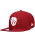 Фото #1 товара Men's Cardinal Milwaukee Brewers Logo White 59Fifty Fitted Hat
