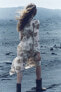 Фото #9 товара Платье-рубашка из 100% рами с принтом — zw collection ZARA