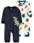 Toddler 2-Pack Fleece Footless Pajamas 2T