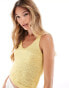 Mango knitted vest in yellow