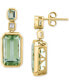 ფოტო #1 პროდუქტის EFFY® Green Quartz (7-5/8 ct. t.w.) & Diamond Accent Drop Earrings in 14k Gold