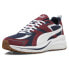 Фото #2 товара Puma Hypnotic Ls Lace Up Mens Blue, Burgundy Sneakers Casual Shoes 39529505