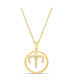 Фото #3 товара kensie gold-Tone Dangle Round Initial Pendant Necklace