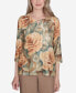 ფოტო #1 პროდუქტის Petite Emerald Isle Vintage Floral Top