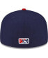 ფოტო #5 პროდუქტის Men's Navy Jacksonville Jumbo Shrimp Authentic Collection Alternate Logo 59FIFTY Fitted Hat