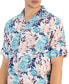 Men's Regular-Fit Floral-Print Button-Down Camp Shirt, Created for Macy's