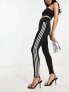 Фото #1 товара adidas Originals three stripe leggings in black