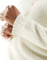 Фото #6 товара Only & Sons ribbed knit jumper in white