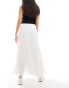 Фото #4 товара Pull&Bear tiered maxi skirt in white