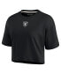 Women's Black Las Vegas Raiders Super Soft Short Sleeve Cropped T-shirt